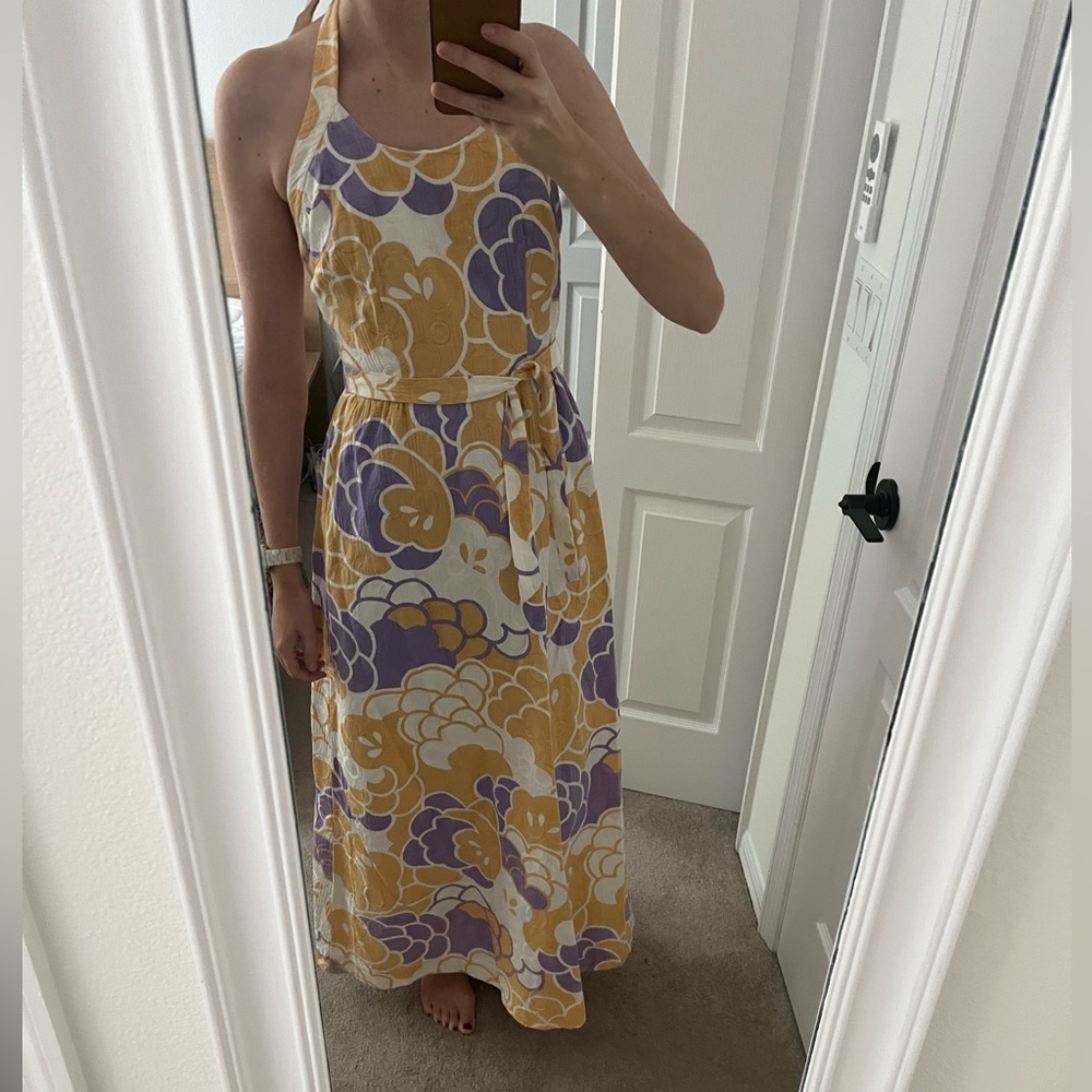 Vintage 60s/70s Flowers Print Sundress XS/S